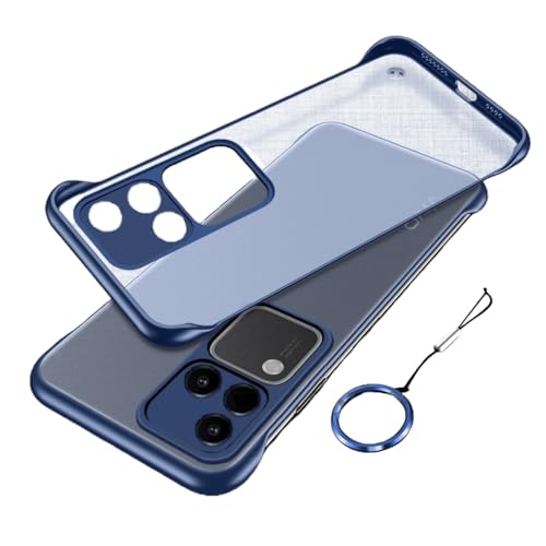 REALCASE Vivo V30/Vivo V30 Pro 5G Back Cover Case | Stylish Frameless Matte Hard Skin | Soft TPU Shock Proof Bumper Back Cover for Vivo V30/Vivo V30 Pro 5G (Blue) - Image 1