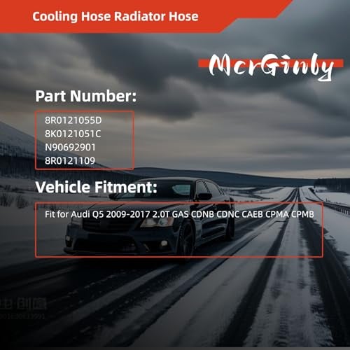 McrGinly Cooling Hose Radiator Hose for Audi Q5 20092017 20T GAS 8R0121055D 8K0121051C N90692901 8R0121109 - Image 3