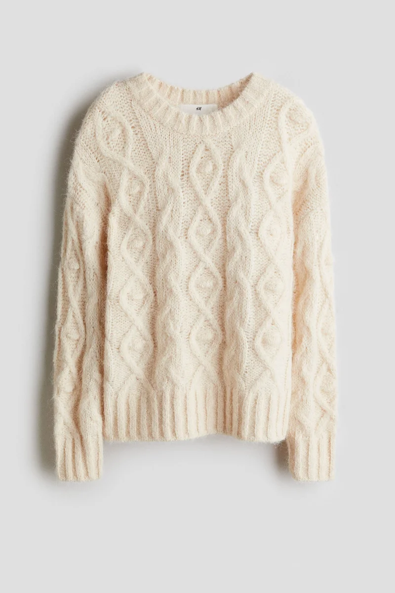 H&M Loose-fit cable-knit jumper