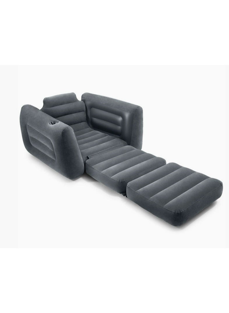 INTEX Living Room Rolled Arm Style Inflatable Pull-Out Sofa 117x224x66cm - Image 2