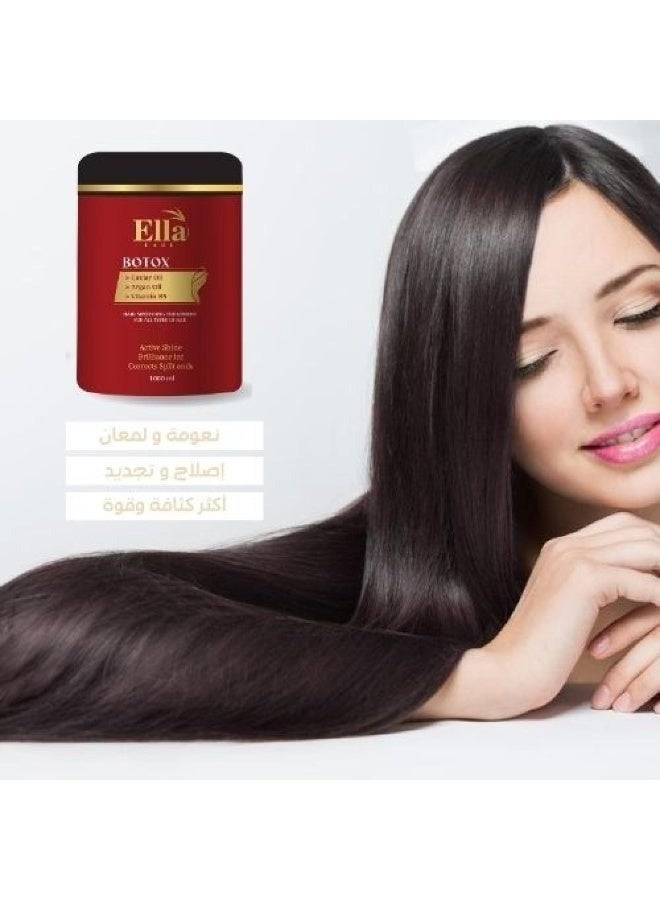 Ella Care Botox for smoothness and density with a formula of keratin, vitamin E and shea butter from ella care, 1000 ml - Image 3