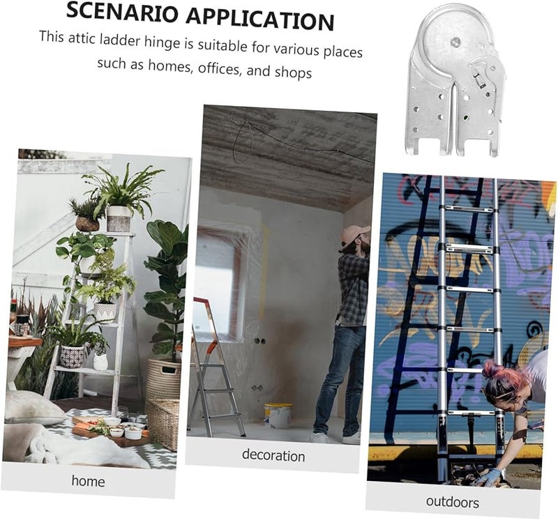 Multi Functional Folding Ladder Hinge Adapter Lightweight Design Easy Installation Storage - Image 4