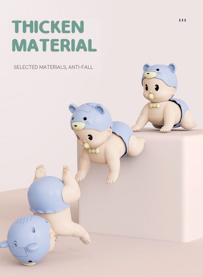 GROIC Musical Crawling Baby Doll Crawling Toy Lovely Interactive Plaything for Toddlers-Blue - Image 3