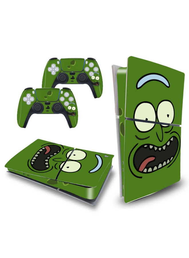 Loquat Straight Hair PS5slim Stickers PS5 Game Console PS5S Digital Version Handle P5SLIM All-inclusive Host Stickers-Color:Pattern Customization Takes This Photo - Image 4