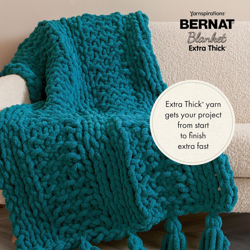 Bernat Extra Thick Oatmeal Yarn - 6 Pack of 1200 g / 42.36 oz Total - 100% Polyester - #7 Jumbo - 144 Yards - Chunky Yarn for Hand Knitting/Crochet - Image 2