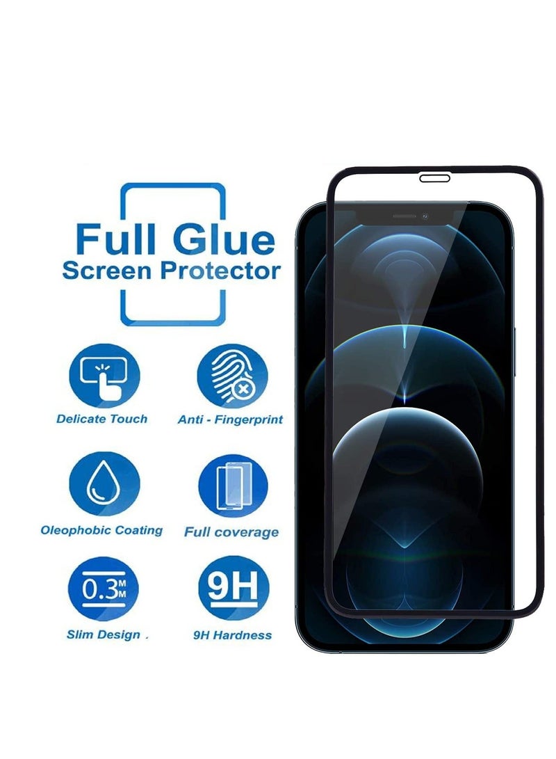 HuHa Screen Protector iPhone 12/12 Pro 6.1inchPrivacy Protector Anti-Scratch with Alignment Frame Bubble Free Scratch Resistant Tempered Glass  - Image 3