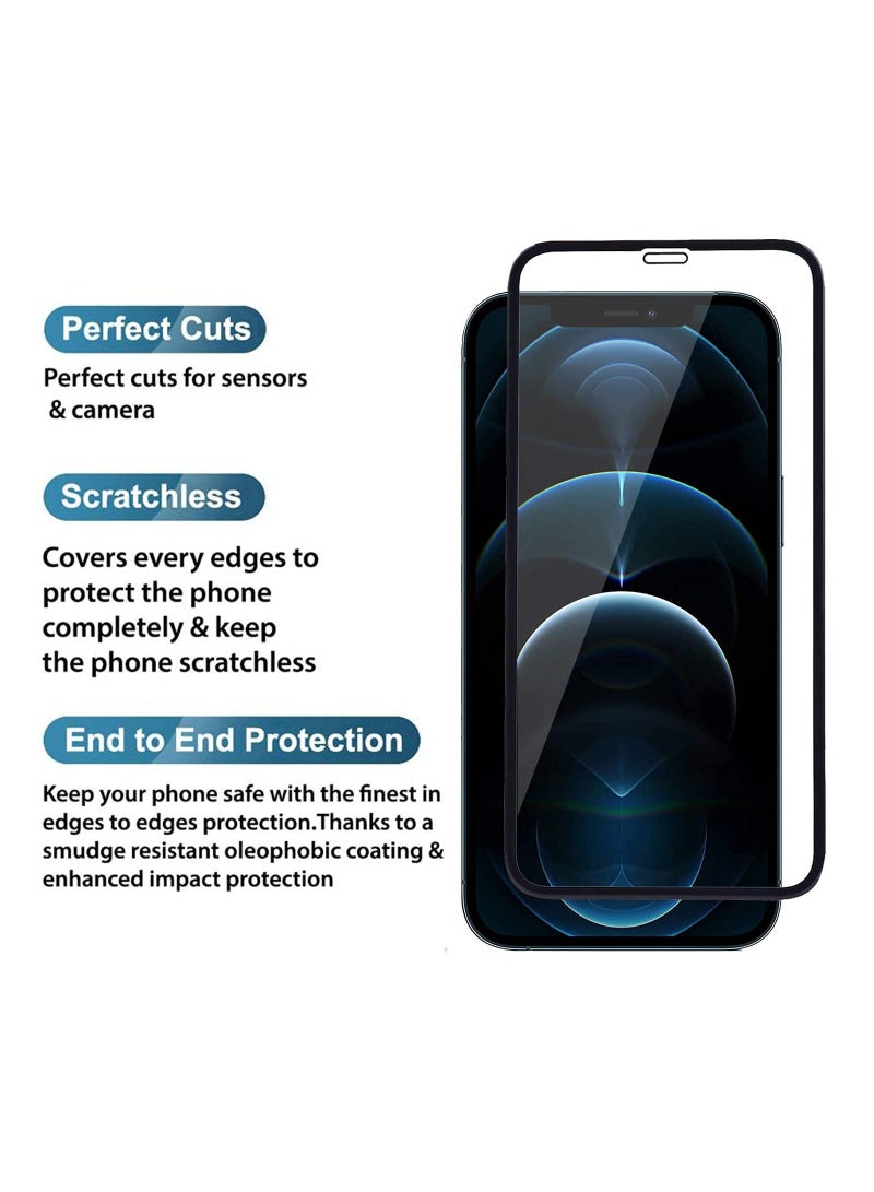 HuHa Screen Protector iPhone 12/12 Pro 6.1inchPrivacy Protector Anti-Scratch with Alignment Frame Bubble Free Scratch Resistant Tempered Glass  - Image 4