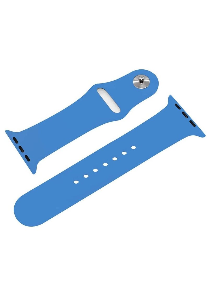Sports Band for Apple Watch 44mm 44mm 42mm Soft Silicone Replacement Wrist Strap Compatible with iWatch Apple Watch Series 7/SE/6/5/4/3/2/1 Royal Blue
