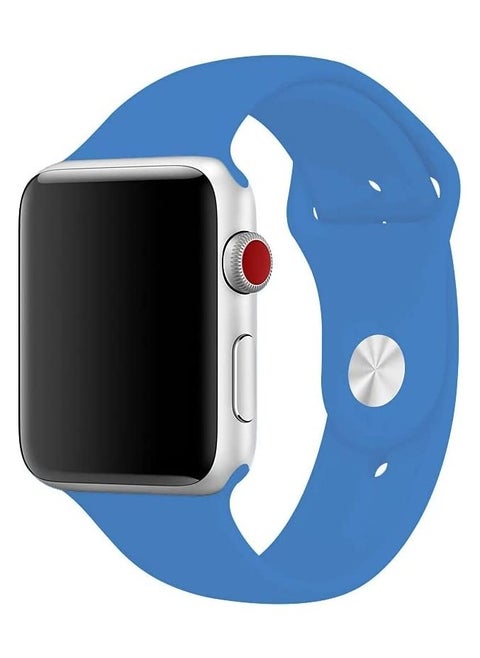 Sports Band for Apple Watch 44mm 44mm 42mm Soft Silicone Replacement Wrist Strap Compatible with iWatch Apple Watch Series 7/SE/6/5/4/3/2/1 Royal Blue