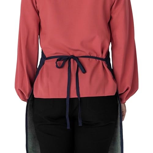 School Smart Unisex Waist Heavy Duty Denim Adult Apron, Blue, 30 x 21 Inches US - Image 4