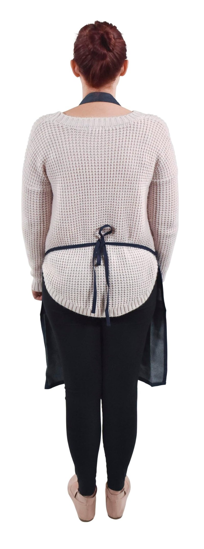 School Smart Unisex Waist Heavy Duty Denim Adult Apron, Blue, 30 x 21 Inches US - Image 3