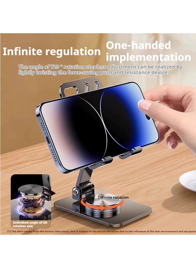 Metal Phone Holder Violet 360° rotatable desktop phone holder, foldable and adjustable aluminum metal phone holder, compatible with iPhone 14/14 Plus/14 Pro/14 and other handheld tablets  - Image 2