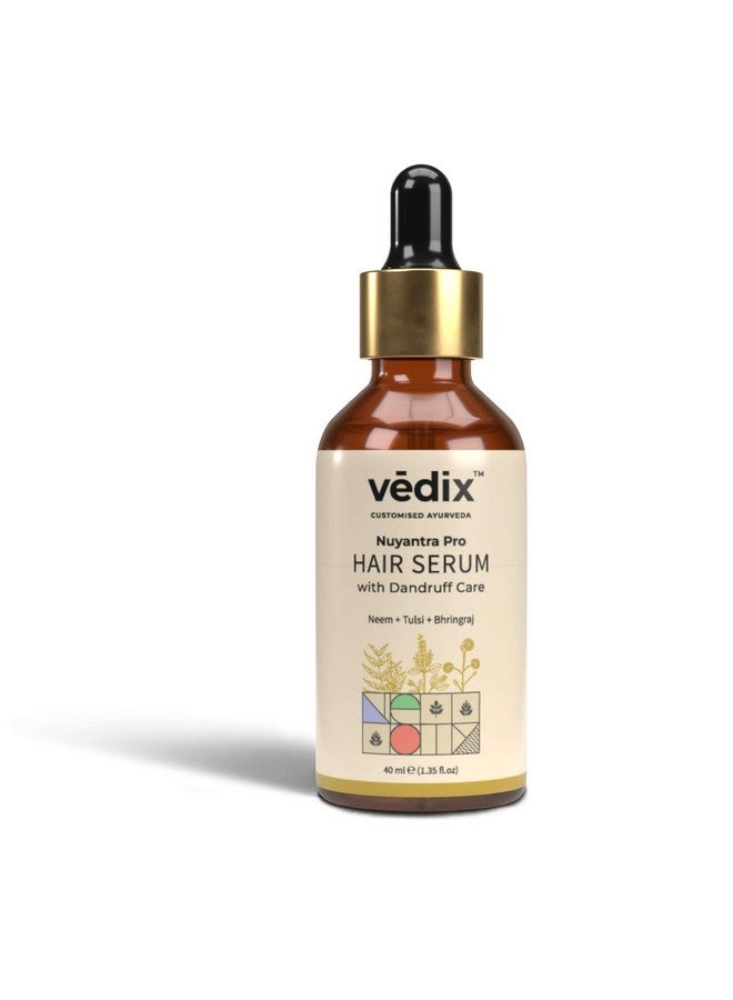 Vedix 40 Grams Ayurvedic Hair Serum, Nuyantra Pro Hair Growth Serum Dandruff Care For Women & Men With Neem, Tulasi & Cedar - Image 1