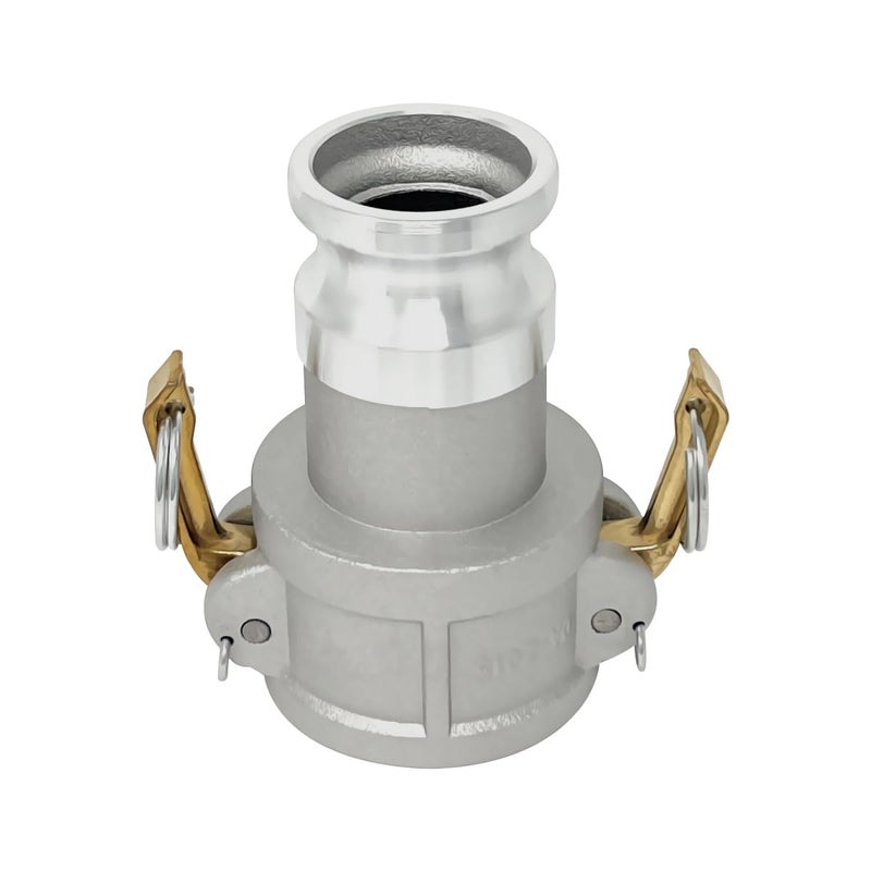Gloxco Aluminum Type DA Cam and Groove Hose Fitting, Reducer, 2" Female Camlock x 1.5" Male Camlock (CAM-2015-DA-AL) - Image 2