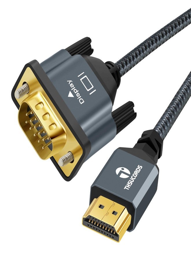 Thsucords HDMI to VGA Cable 1.5M. Uni-Directional HDMI to VGA Cable (Male to Male) Compatible for Computer, Desktop, Laptop, PC, Monitor, Projector - Image 1