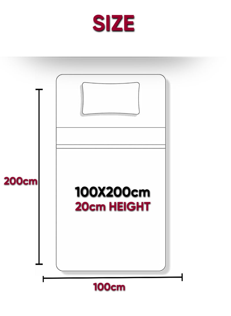 REDTOMMY LIGHT GREY Extra Deep Pocket Single Size Cotton Sheet Set 100x200+20cm - Image 4