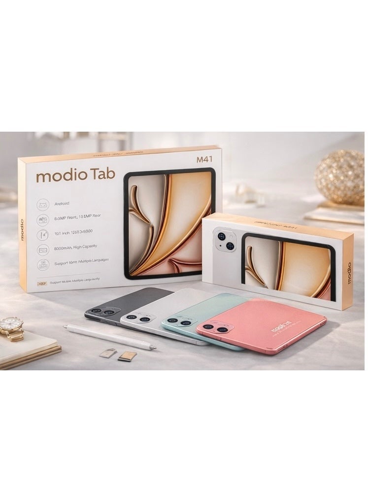 MODIO TAB ModioTab Tablet PC M41 10.1 Inch Android Tablet – 8000mAh Battery, Dual Camera, Dual SIM, WiFi Tablet with Free Accessories - Image 2