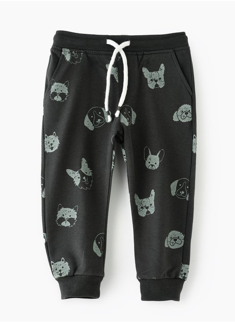 Boys All Over Printed Jogger Pants 35% Cotton 65% Polyester, Soft and Comfortable Joggers for Boys