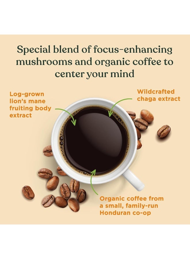 Four Sigmatic Focus Organic Mushroom Coffee with Lion's Mane & Chaga, Dark Roast, 12 oz (340 g) - Image 5