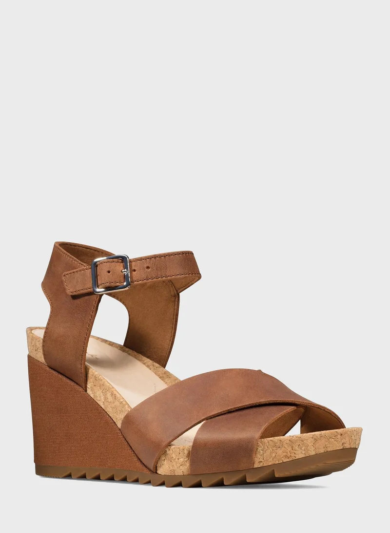 clarks Flex Sun Wedge Sandals