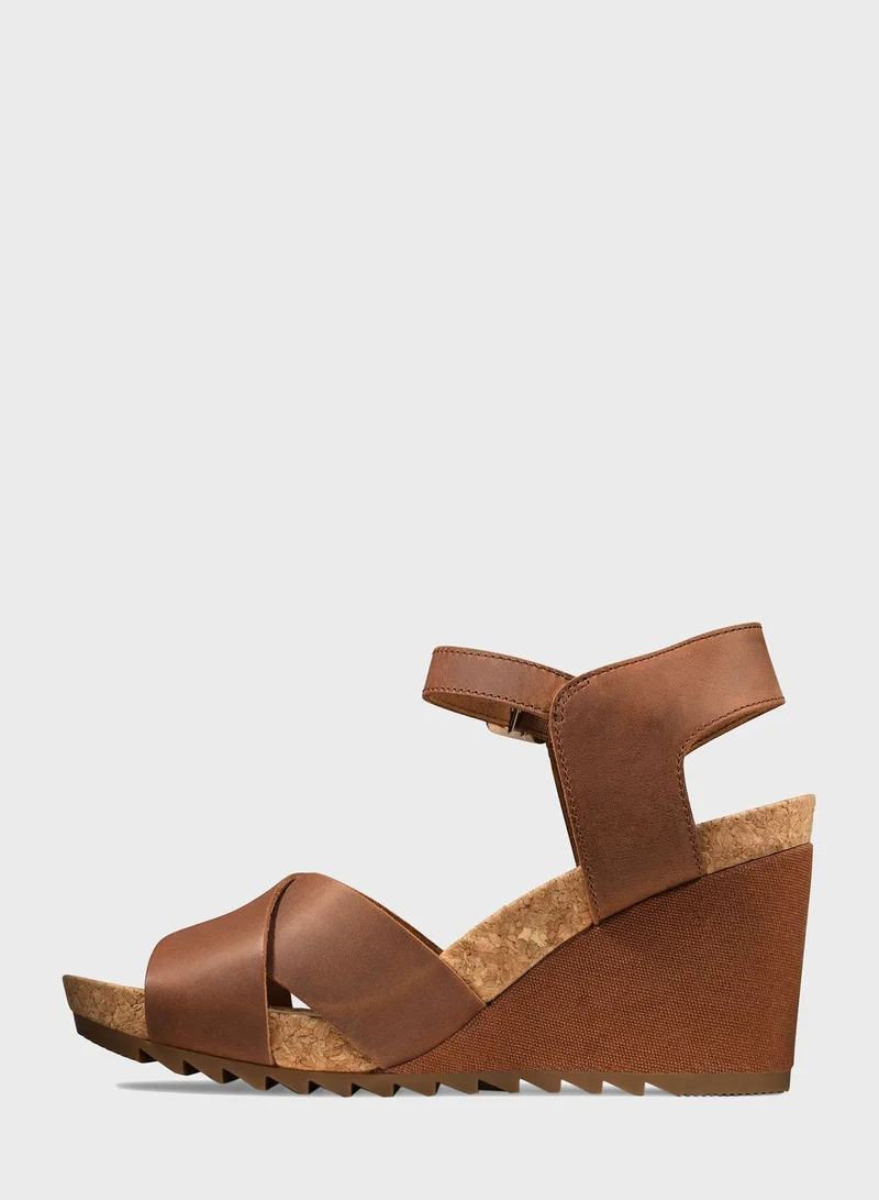 clarks Flex Sun Wedge Sandals