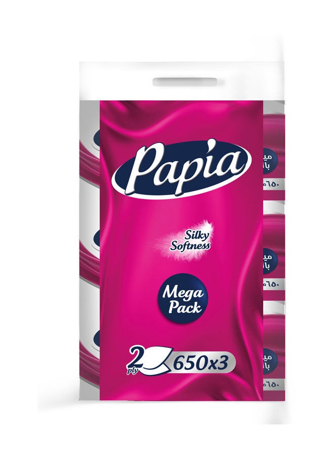 Papia 2 Ply Marble Soft Facial Tissues 650X3 