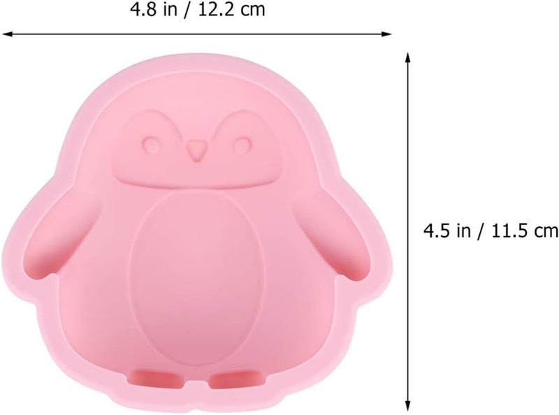 woobles 2pcs Silicone Cake Mold Pan Penguin Shape Dessert Ice Cream Chocolates Mold for DIY Christmas Holiday Candy Gummy Gelatin Jello Jelly - Image 2