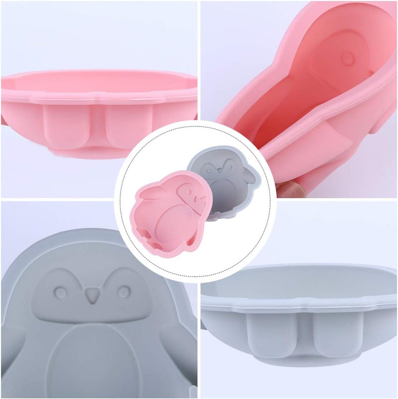woobles 2pcs Silicone Cake Mold Pan Penguin Shape Dessert Ice Cream Chocolates Mold for DIY Christmas Holiday Candy Gummy Gelatin Jello Jelly - Image 5