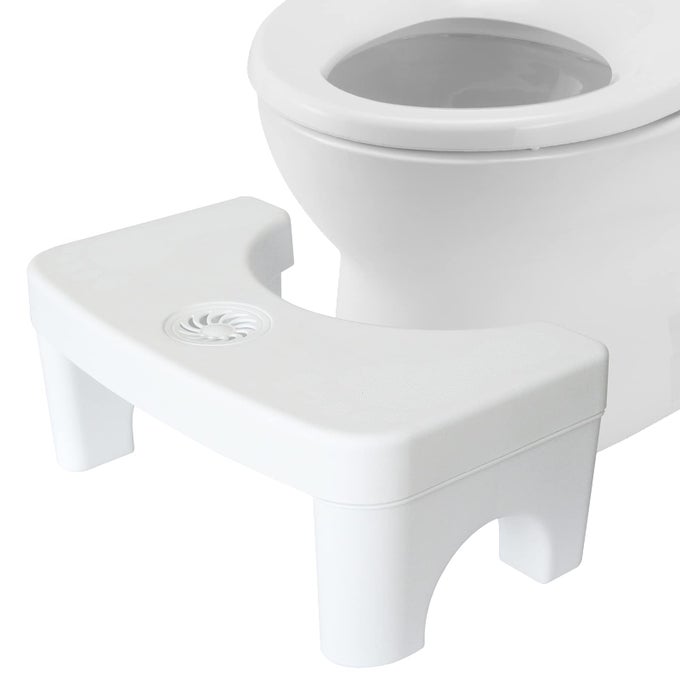 SQUATTING TOILET STOOL 7 HEIGHT BATHROOM NONSLIP TOILET FOOTSTOOL WITH AROMATHERAPY BOXCONVENIENT AND COMPACT GREAT FOR EASY STORAGEWHITE