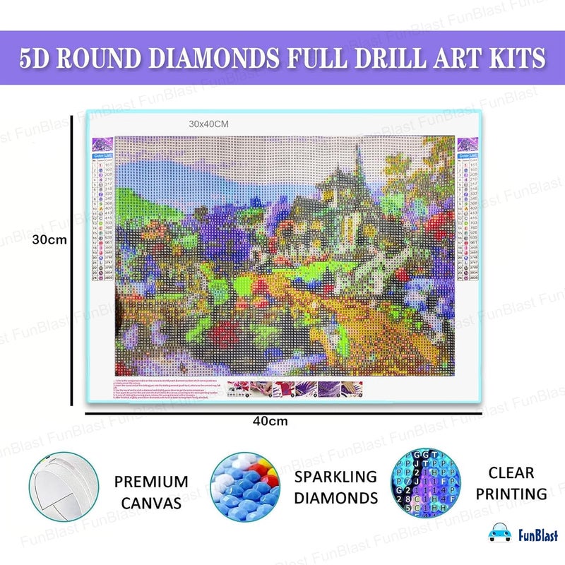 FunBlast FunBlast 5D Diamond Painting Kit 12x16inch Diamond Painting Kit for Adults Kids Suitable for Home Leisure and Wall Decoration Gift for Kids and Adults Two  - Image 2