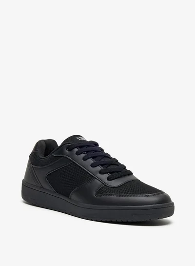 ال بي ال من شو اكسبرس Textured Low Ankle Lace-Up Sneakers