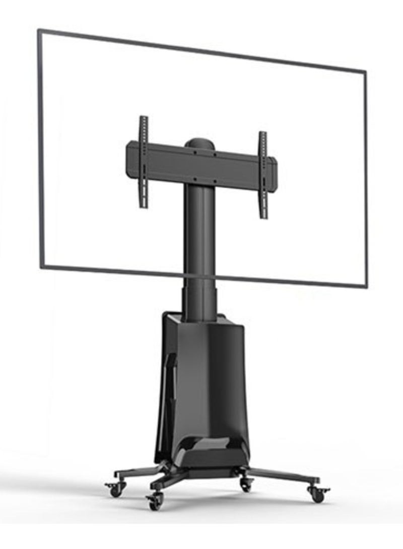 NB ERGONOMIC Motorized TV Floor Stand  for 55–85 Inch TVs Up to 45.5 kg, Height Adjustable 1200–1500 mm, VESA Mount 600×400 mm, Mobile TV Stand with Casters, Black | G85  - Image 1