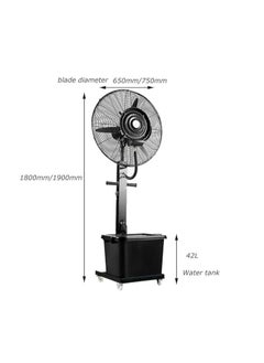 MODI Industrial Fan With Water Sprayer | Floor-Mounted Water Misting Stand Fan With 42 Large Capacity Tank | For Commercial and Outdoor Use  - Image 4
