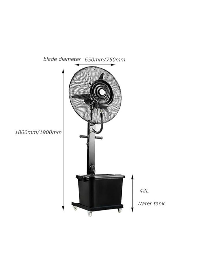 MODI Industrial Fan With Water Sprayer | Floor-Mounted Water Misting Stand Fan With 42 Large Capacity Tank | For Commercial and Outdoor Use  - Image 4