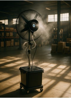 MODI Industrial Fan With Water Sprayer | Floor-Mounted Water Misting Stand Fan With 42 Large Capacity Tank | For Commercial and Outdoor Use  - Image 3