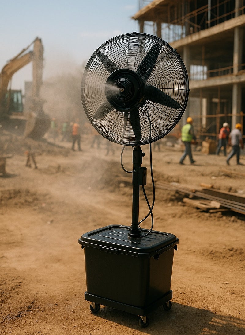 MODI Industrial Fan With Water Sprayer | Floor-Mounted Water Misting Stand Fan With 42 Large Capacity Tank | For Commercial and Outdoor Use  - Image 2