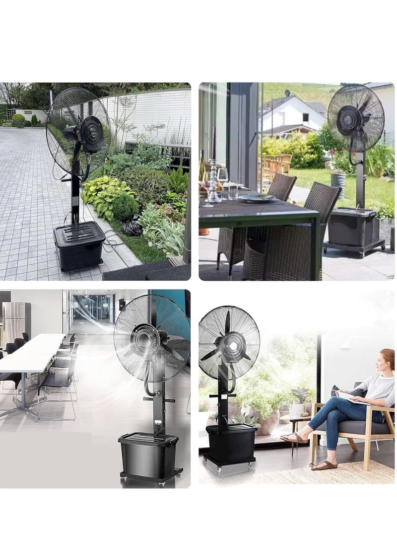 MODI Industrial Fan With Water Sprayer | Floor-Mounted Water Misting Stand Fan With 42 Large Capacity Tank | For Commercial and Outdoor Use  - Image 5