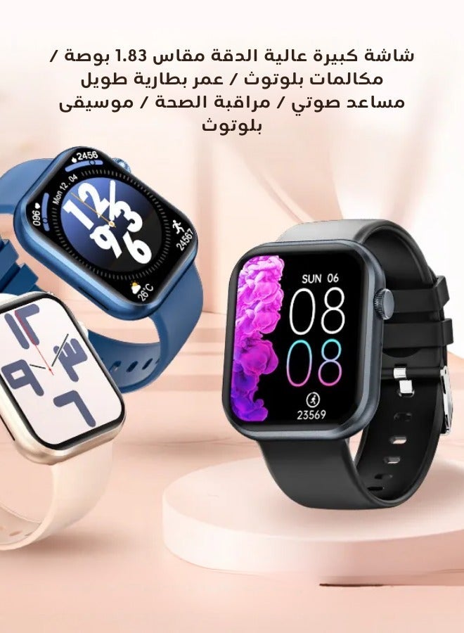 AOLON Foom Lite 1.83-inch touchscreen smartwatch Bluetooth calling Black - Image 1