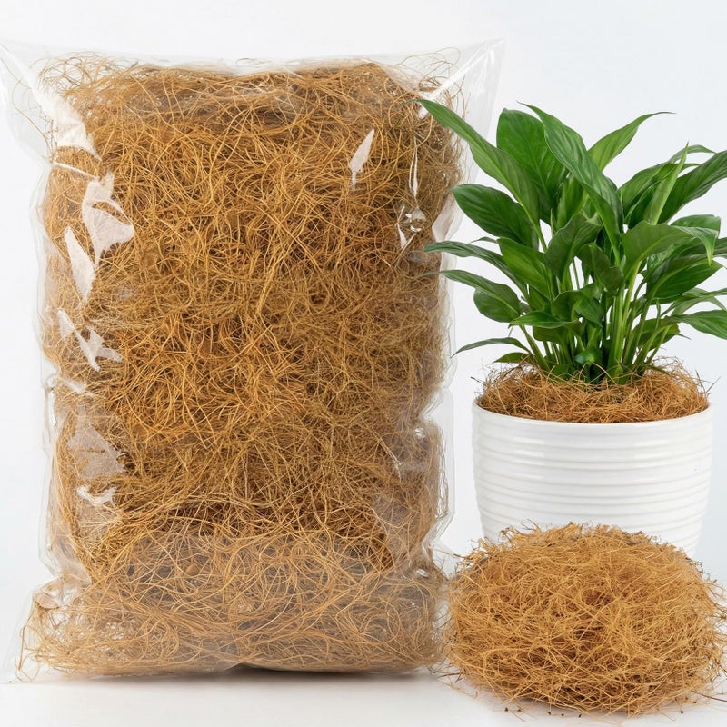 MAQIHAN Natural Coconut Husk Fiber Organic Coconut Husk Silk for PlantsBird Nesting MaterialOrganic Coco Coir for PlantsPerfect for Greenery CoveringHome Decoration 85 Brown - Image 2