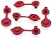 MEAJOO 5PCS Small Universal Can Vent Cap Red Can Vent Cap Replacement Flexible Pour Nozzle Gasket Stopper Vent Cap Collar Caps Compatible for Most of The Cans Old Style Water Gas Jug - Image 2