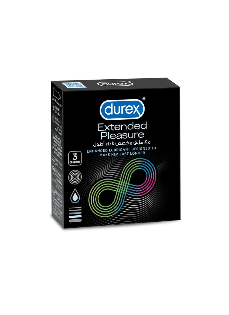 واقي ذكري للمتعة الممتدة - عبوة من 3 قطع