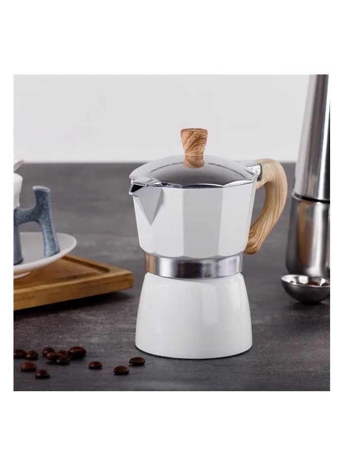 Liying Stovetop Espresso Maker Moka Pot (3cup), Leak-Proof, Perfect for Authentic Cuban & Italian Style Espresso (Beige)  - Image 5