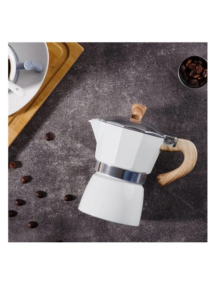 Liying Stovetop Espresso Maker Moka Pot (3cup), Leak-Proof, Perfect for Authentic Cuban & Italian Style Espresso (Beige)  - Image 4