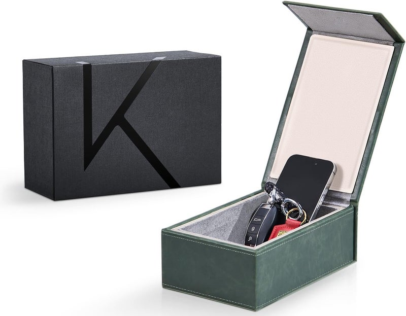 KENARK KK7-DG Faraday Protector Box, Signal Shielding, Anti-Theft Car Key & RFID Blocker for Vehicles - Compact Design(Aqua Green) - Image 1