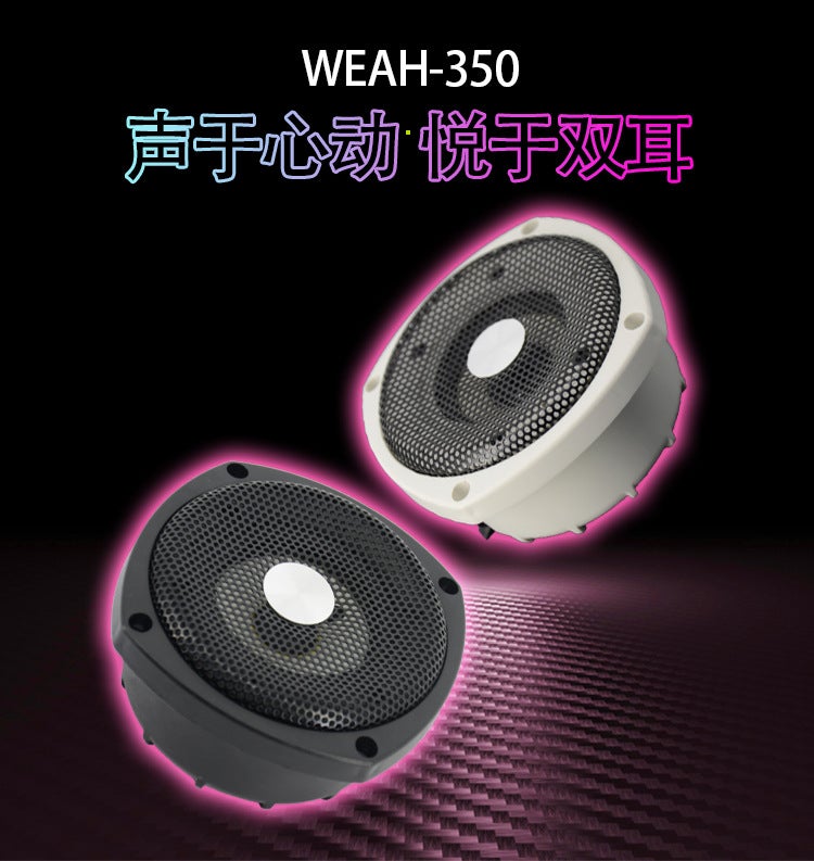 3.5 Inch Pure Midrange Passive Small Speaker Home Audio Speaker High Fidelity Midrange Speaker Weah-350 Black - Image 1