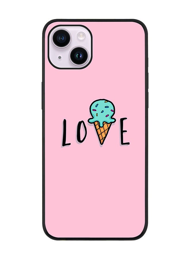 Stylizedd Rugged Black edge case for Apple iPhone 14 Plus Slim fit Soft Case Flexible Rubber Edges Anti Drop TPU Gel Thin Cover - LoveIcecream Cone - Image 1