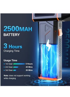 JAJEEK Compressed Air Duster – Turbo Fan Electric Air Duster 130,000 RPM, Super Powerful Jet Air Blower, Rechargeable Cordless for Computer, Electronics, Keyboard, PC, Car Cleaning, and More (Refillable)  - Image 3
