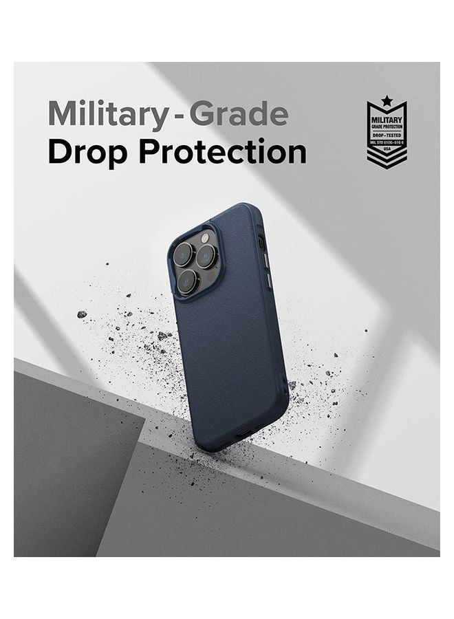 نيبمينينت غطاء حماية واقٍ ومرن بتصميم أونيكس قوي ومتين ومضاد للصدمات من البولي يوريثان الحراري الفاخر لهاتف أبل آيفون 14 برو لون أزرق - Image 5