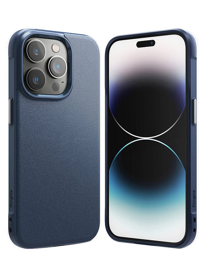 نيبمينينت غطاء حماية واقٍ ومرن بتصميم أونيكس قوي ومتين ومضاد للصدمات من البولي يوريثان الحراري الفاخر لهاتف أبل آيفون 14 برو لون أزرق - Image 1