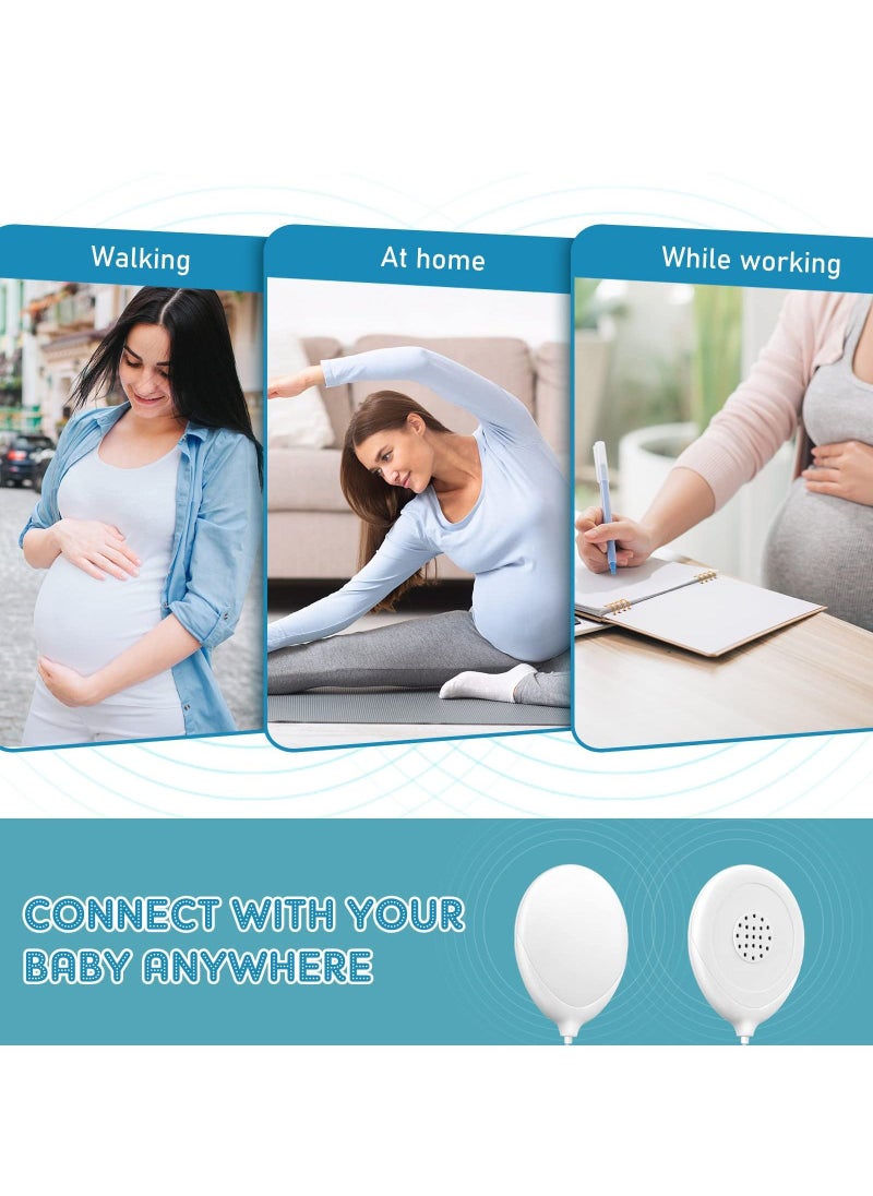 SYOSI - Baby Bump Headphones Set, Play Music & Sound to Baby Inside The Womb with Pregnancy Headphones for Belly, Prenatal Baby Shower Gifts for Mom - Image 1